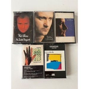 Phil Collins Genesis Cassettes Invisible Touch Hello Seriously ABACAB No Jacket